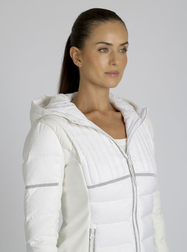Reflective Inset Down Filled Featherweight Parka - Blanc Noir Online Store