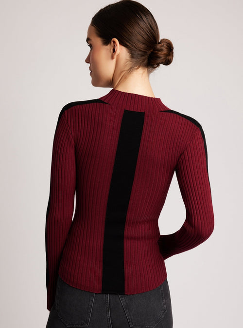 Blair Mock Neck Sweater - Blanc Noir Online Store