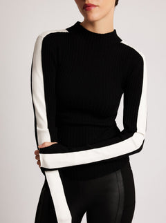 Blair Mock Neck Sweater - Blanc Noir Online Store