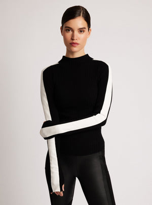 Blair Mock Neck Sweater - Blanc Noir Online Store