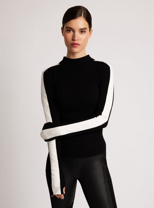 Blair Mock Neck Sweater - Blanc Noir Online Store