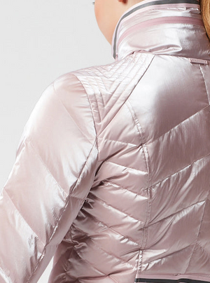Super Hero Puffer With Reflective Trim - Pink