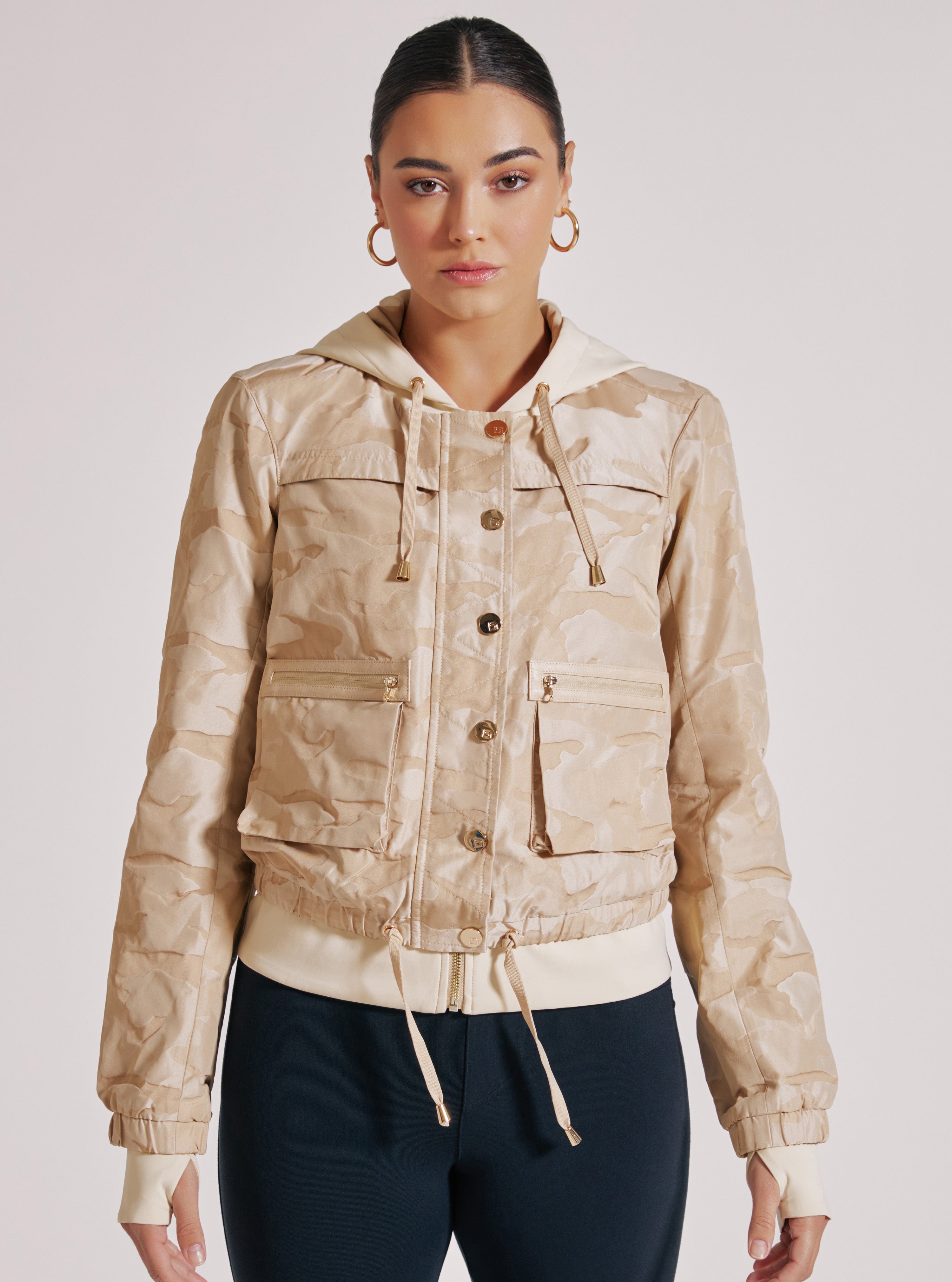 CAMO SKYFALL AVIATOR JACKET GOLD TRIMS Blanc Noir Online Store