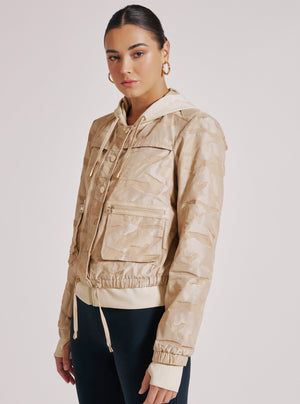 CAMO SKYFALL AVIATOR JACKET GOLD TRIMS - sold to citi trends - Blanc Noir Online Store