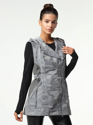Camo Elongated Vest FINAL SALE - Blanc Noir Online Store
