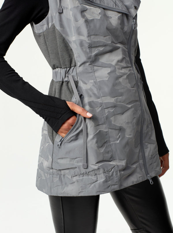 Camo Elongated Vest FINAL SALE - Blanc Noir Online Store