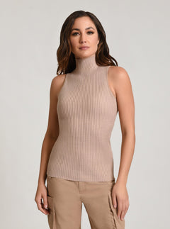 Charlotte Mock Neck Tank - Blanc Noir Online Store