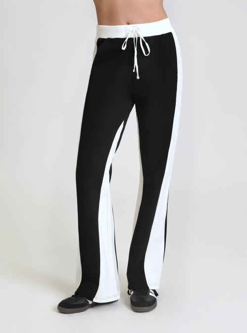 Color Blocked Wide Leg Pant - Blanc Noir Online Store