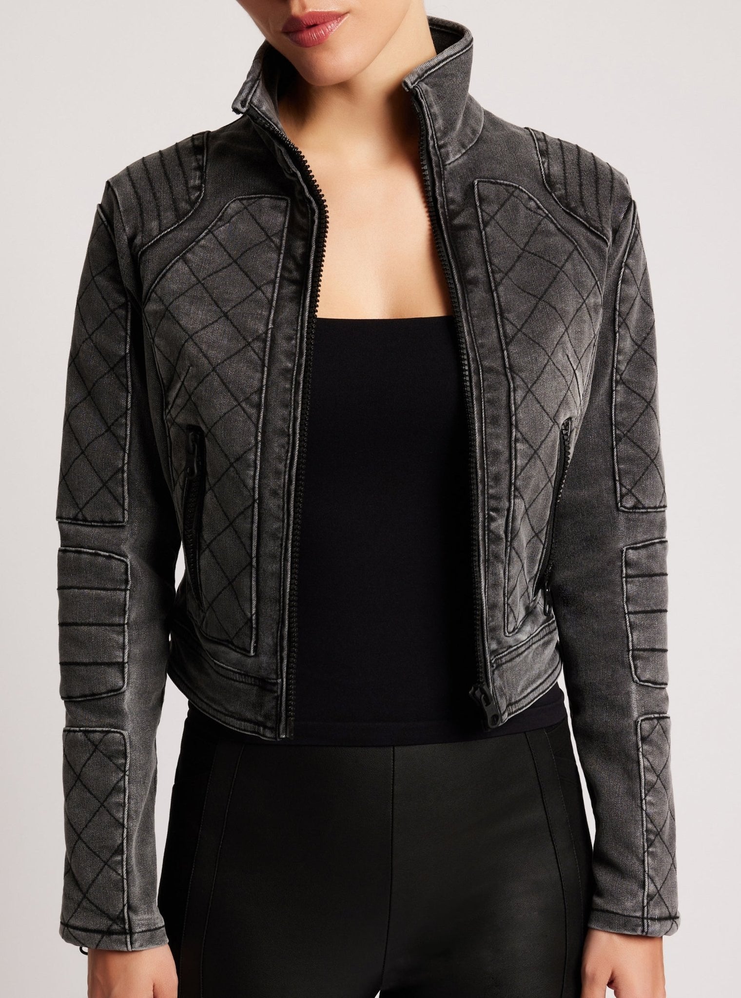 Denim Moto Jacket - Blanc Noir Online Store