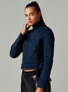 DENIM SEVILLE MOTO JACKET - Blanc Noir Online Store