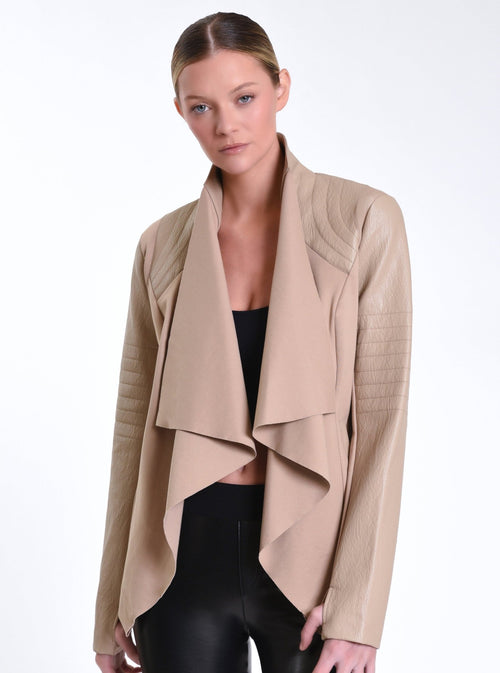 Drape Front Jacket - Blanc Noir Online Store