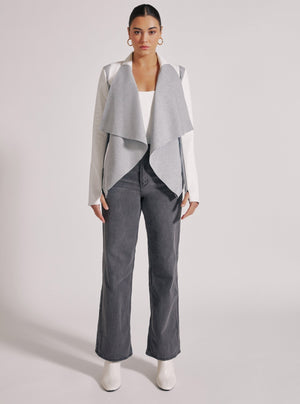 Drape Front Jacket - Blanc Noir Online Store