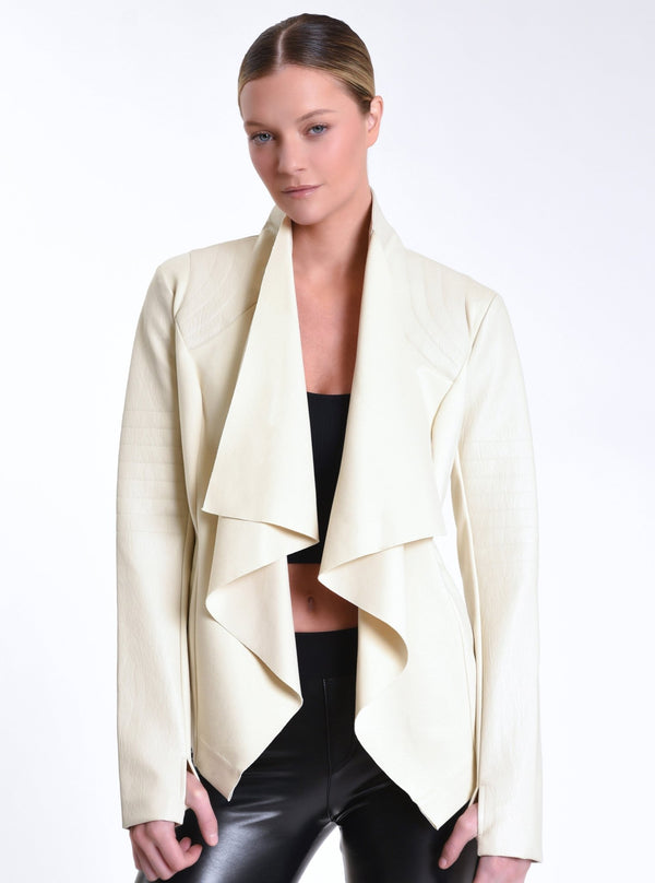 Drape Front Jacket - Blanc Noir Online Store