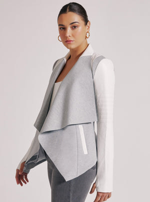Drape Front Jacket - Blanc Noir Online Store