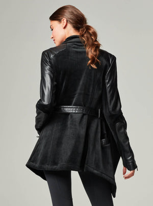 Drape Velour Jacket - Blanc Noir Online Store