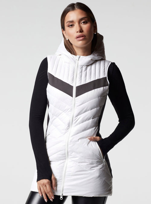 Elongated Puffer Vest - Blanc Noir Online Store