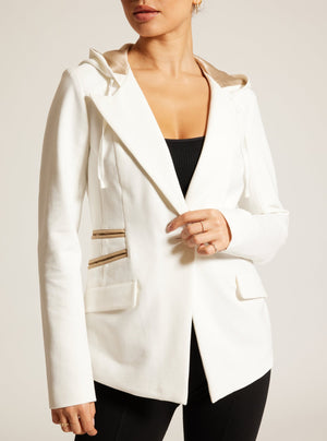 GAYATRI HOODED BLAZER - Blanc Noir Online Store