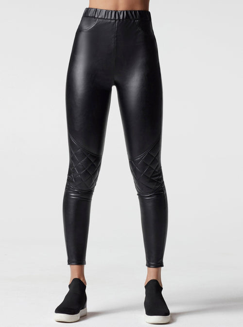 GOLD QUILTED LEGGING - Blanc Noir Online Store