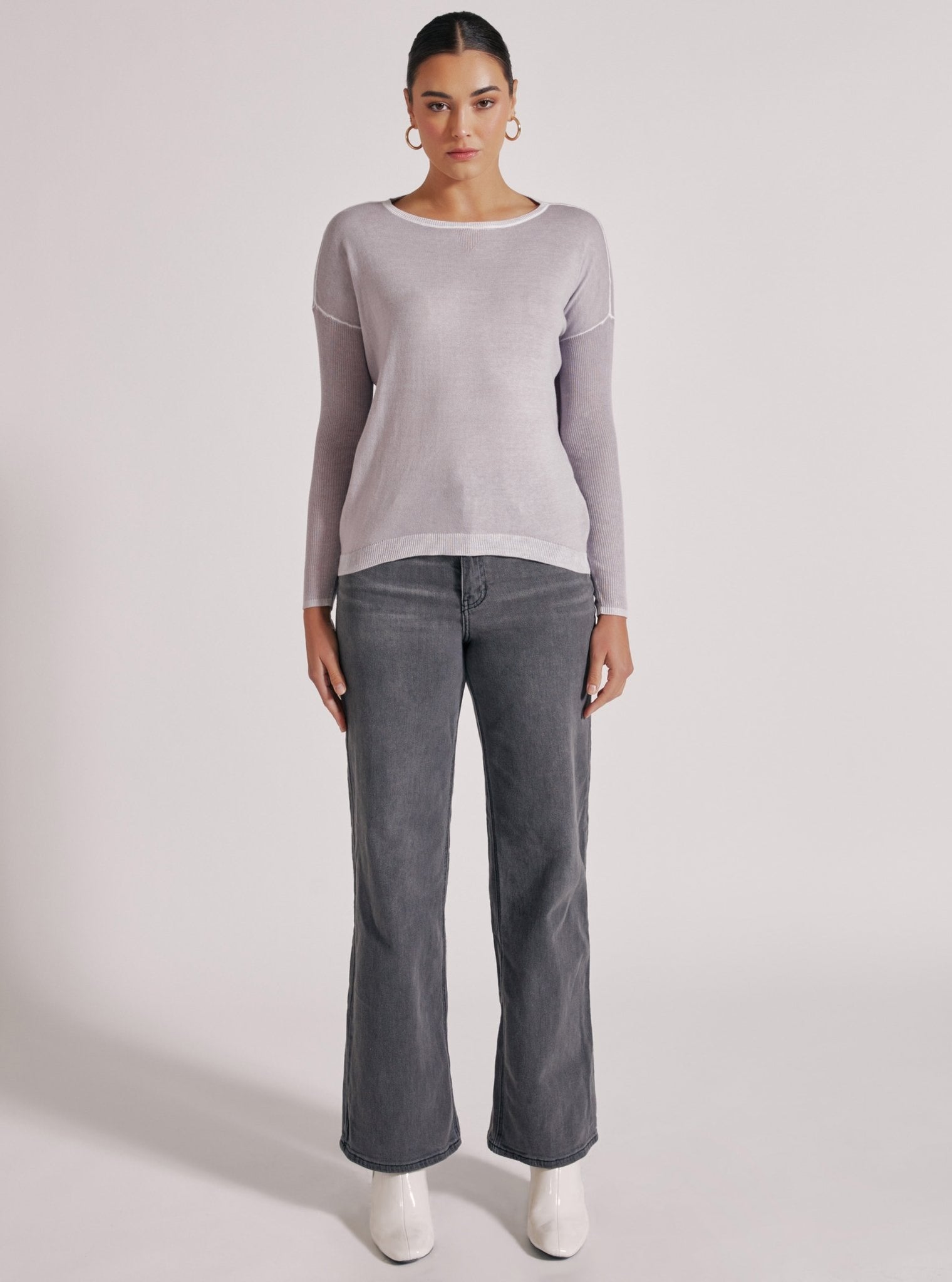 HUNTRESS BOYFRIEND SWEATER - Blanc Noir Online Store