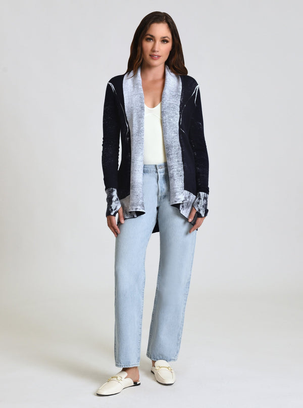 Huntress Drape Front Cardigan - Blanc Noir Online Store
