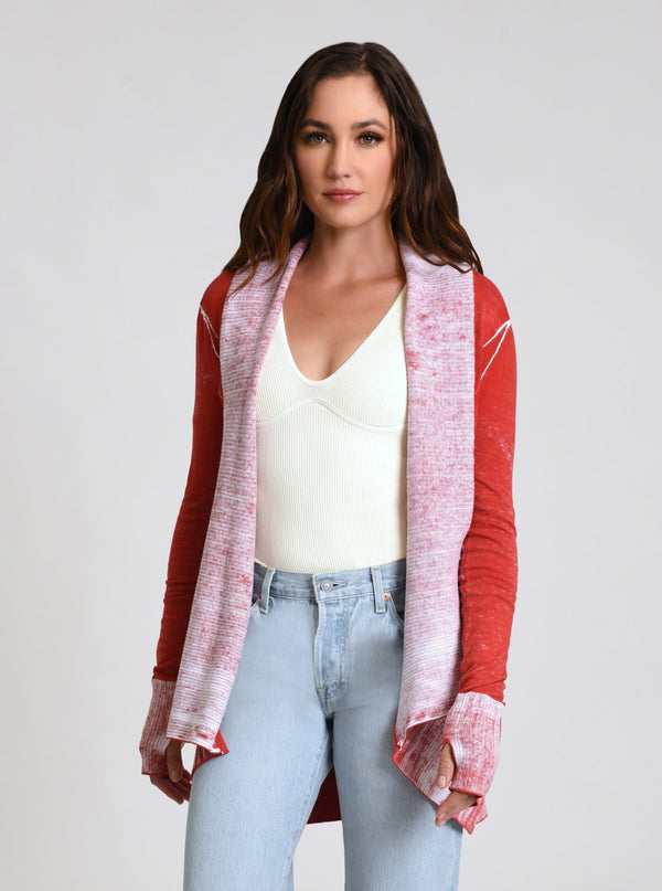 Huntress Drape Front Cardigan - Blanc Noir Online Store