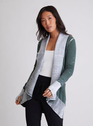 Huntress Drape Front Cardigan - Blanc Noir Online Store