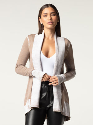 HUNTRESS DRAPE FRONT CARDIGAN - Blanc Noir Online Store