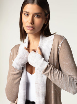 HUNTRESS DRAPE FRONT CARDIGAN - Blanc Noir Online Store