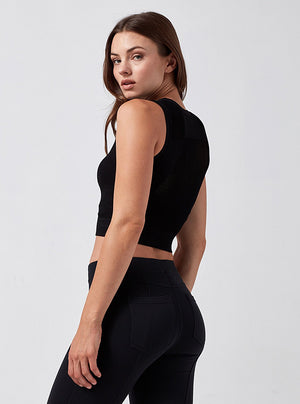 Infinity Crop - Black - Blanc Noir Online Store