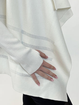 LIMINAL DRAPE FRONT SWEATER - FINAL SALE - Blanc Noir Online Store