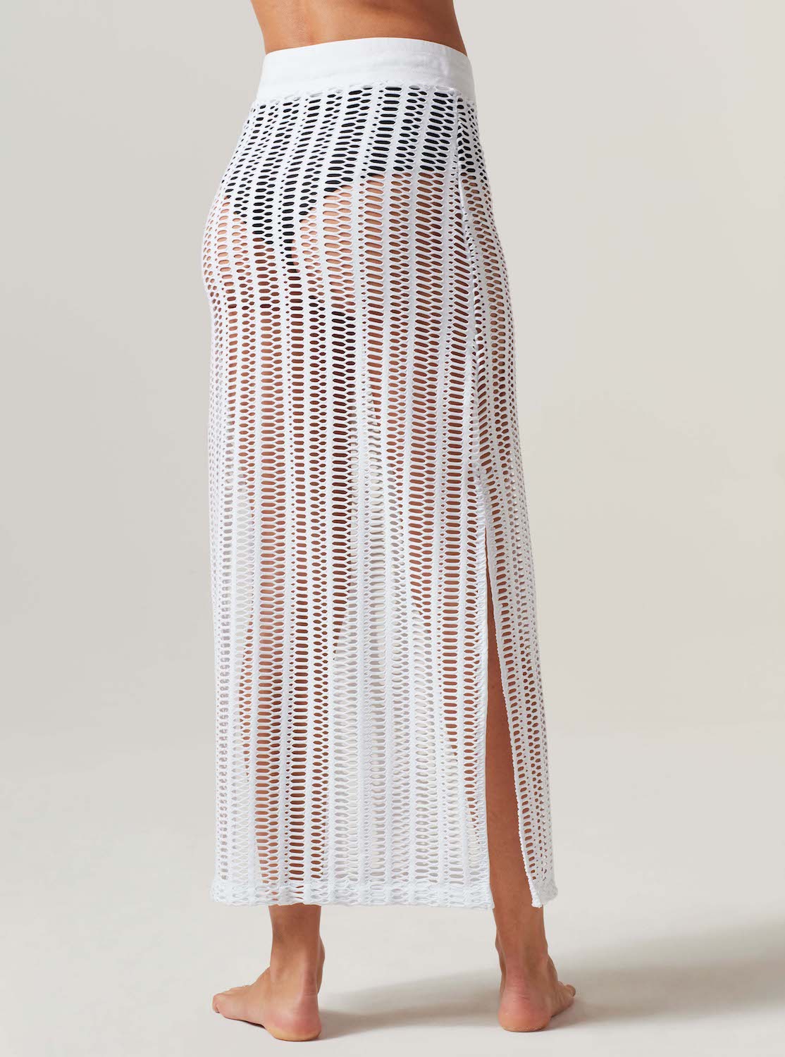 LINEAR MESH SKIRT-final sale - Blanc Noir Online Store