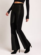 Ponte Leather Bootcut - Blanc Noir Online Store