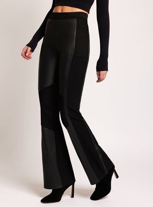 Ponte Leather Bootcut - Blanc Noir Online Store