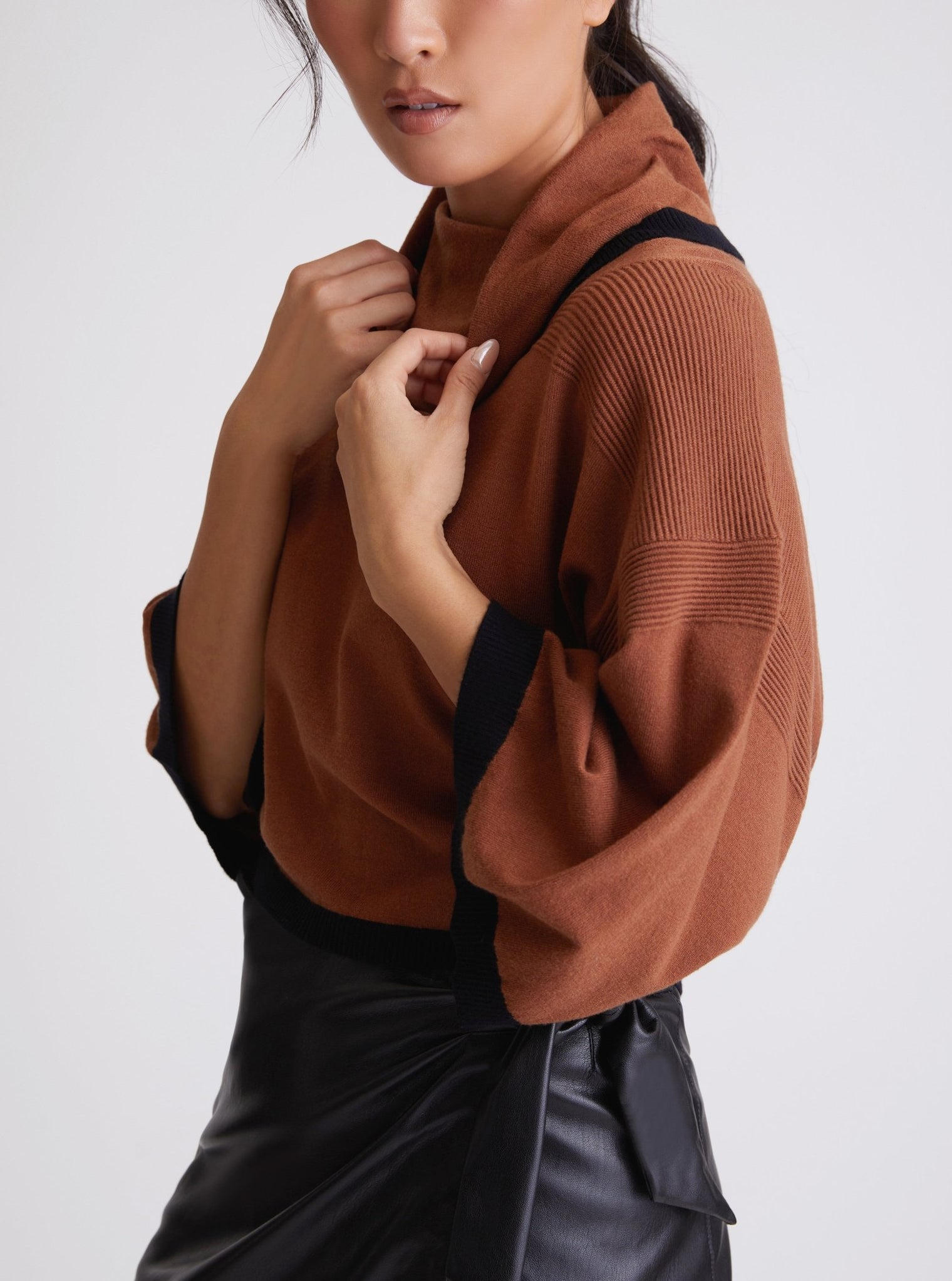 Portola Cowl Neck Sweater - final sale - Blanc Noir Online Store