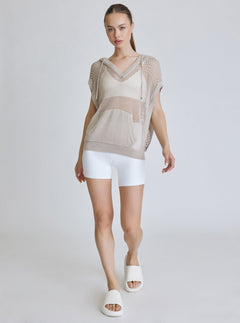 PULLOVER SLEEVELESS HOODIE - final sale - Blanc Noir Online Store