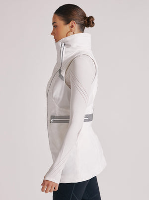 REFLECTIVE ELONGATED VEST - Blanc Noir Online Store