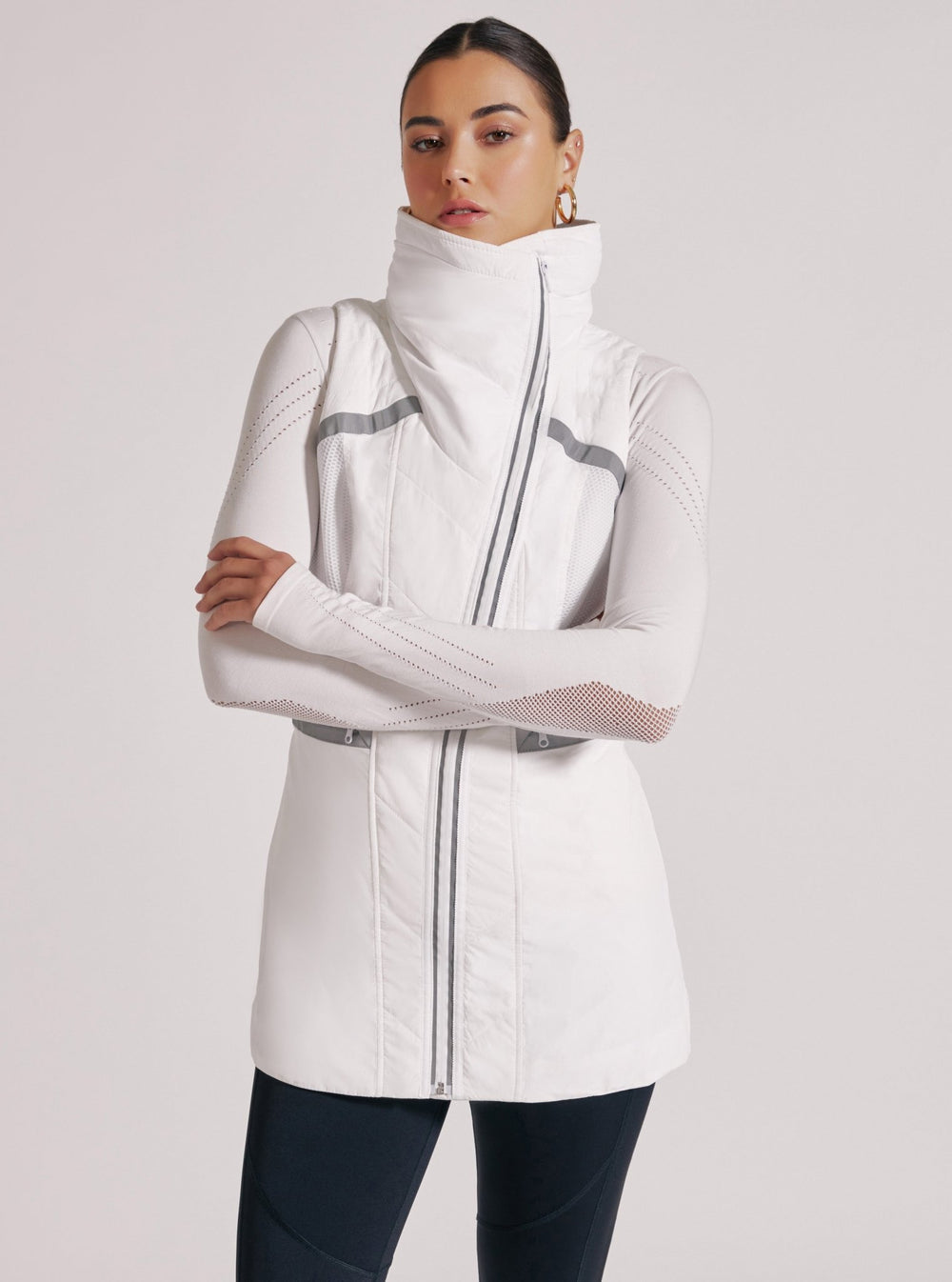 REFLECTIVE ELONGATED VEST - Blanc Noir Online Store