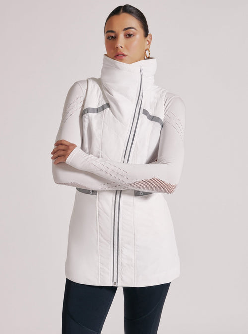 REFLECTIVE ELONGATED VEST - Blanc Noir Online Store