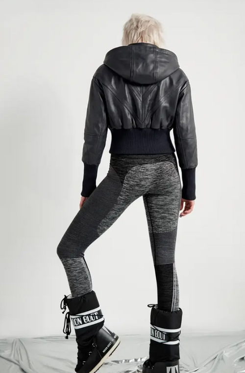 Romeo Sleek Vegan Leather Hooded Moto Black