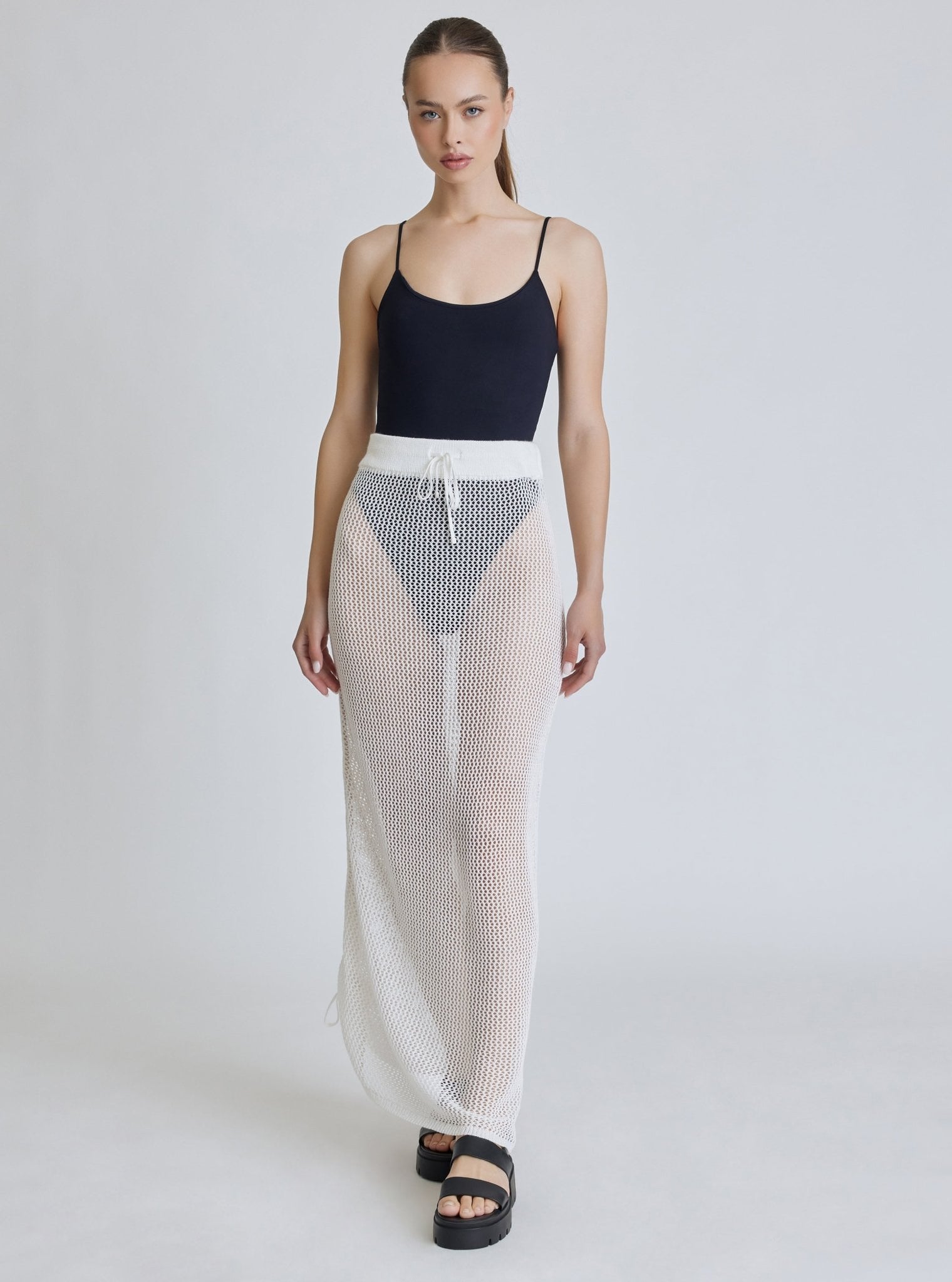SIDE RUCHED SKIRT - final sale - Blanc Noir Online Store