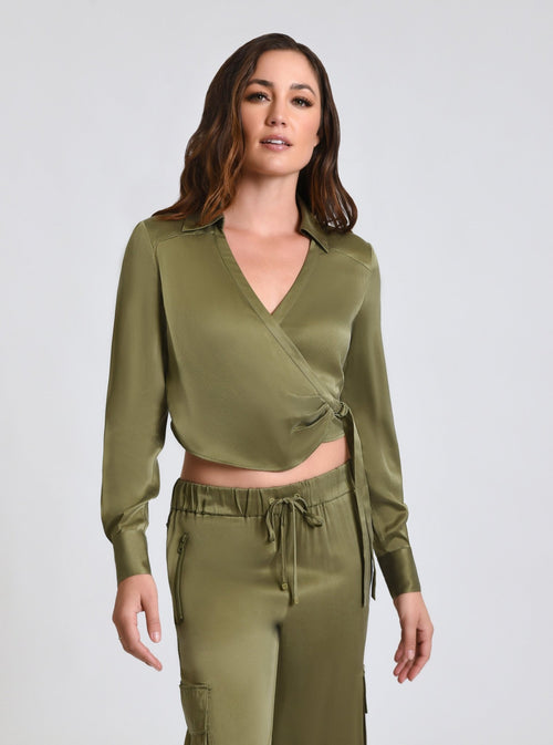 Silk Wrap Shirt - Blanc Noir Online Store