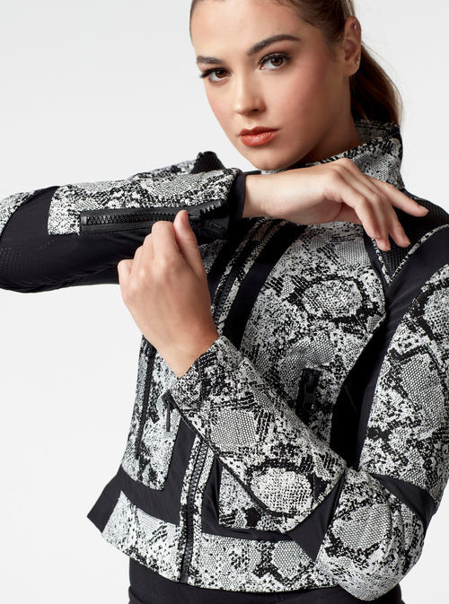 SNAKE MOTO JACKET - Blanc Noir Online Store