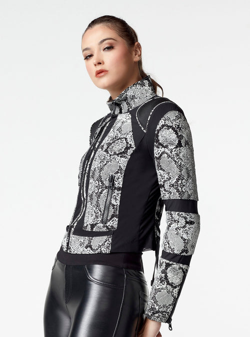 SNAKE MOTO JACKET - Blanc Noir Online Store
