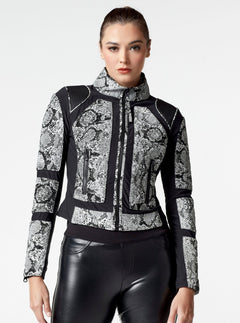 SNAKE MOTO JACKET - Blanc Noir Online Store
