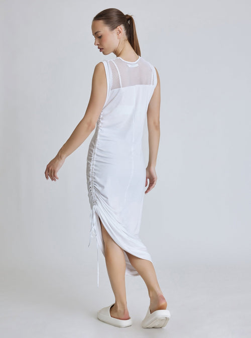 TAO SIDE RUCHED DRESS - Blanc Noir Online Store