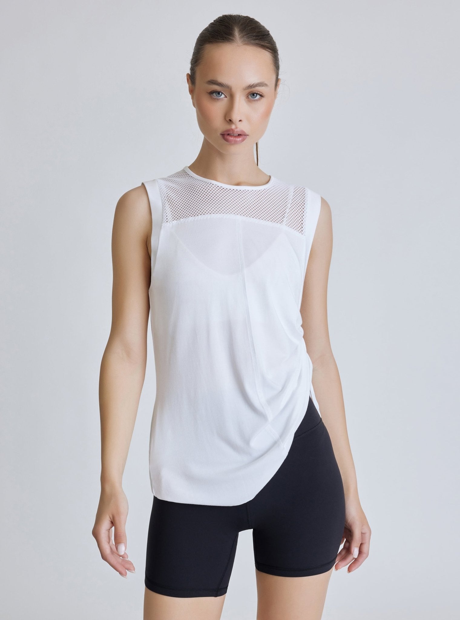 TAO SIDE RUCHED TUNIC - Blanc Noir Online Store