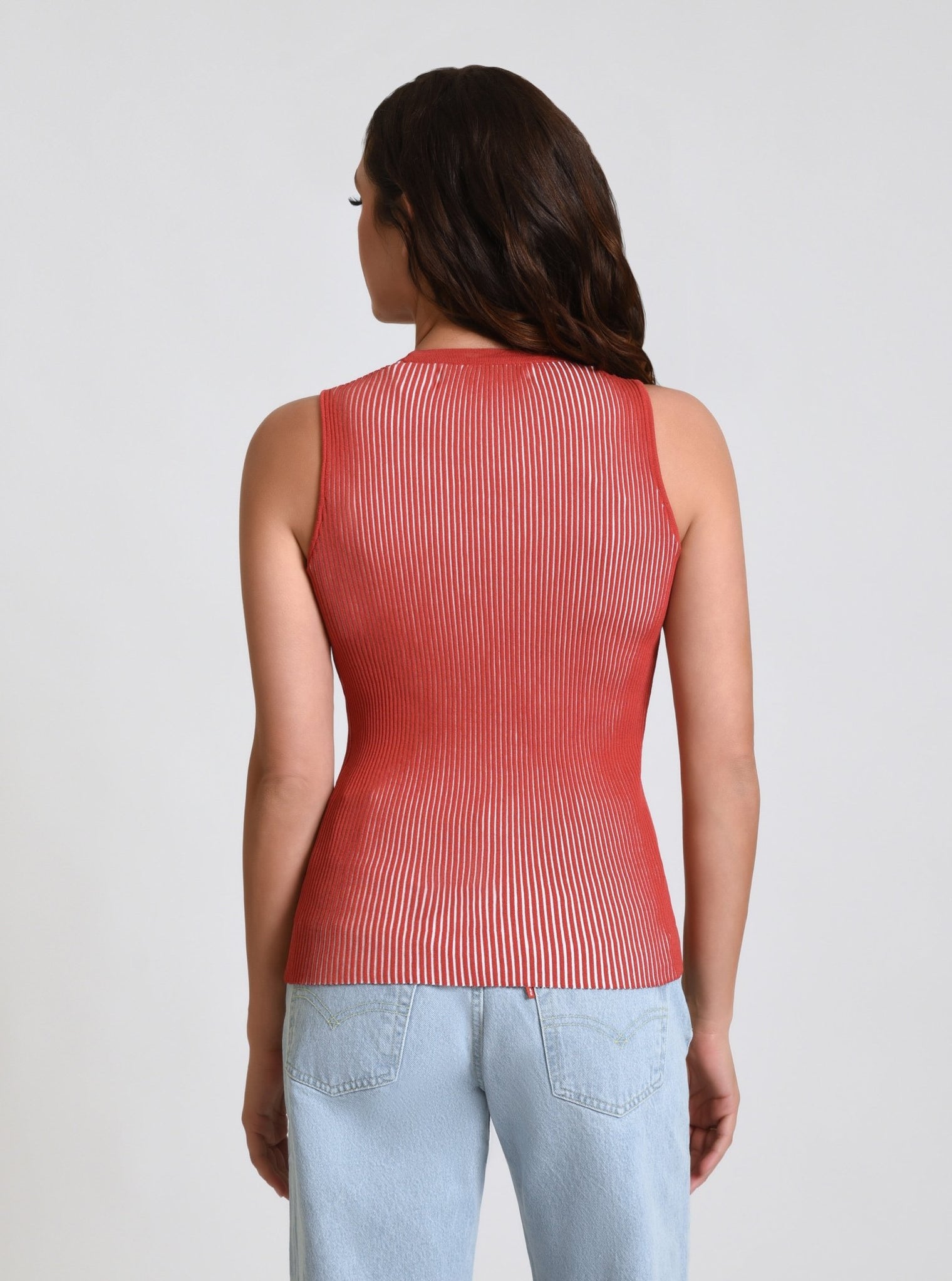 Two Tone Rib Tank - Blanc Noir Online Store