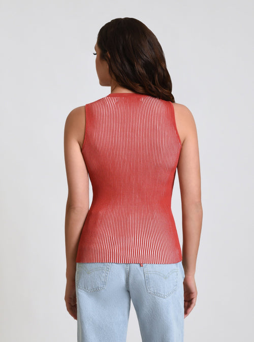 Two Tone Rib Tank - Blanc Noir Online Store
