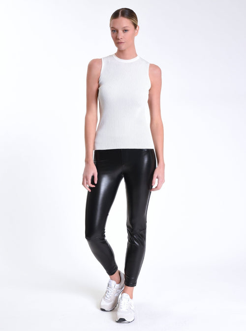 Two Tone Rib Tank - Blanc Noir Online Store