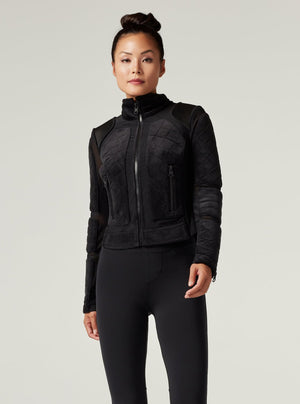 VELOUR MOTO JACKET - Blanc Noir Online Store